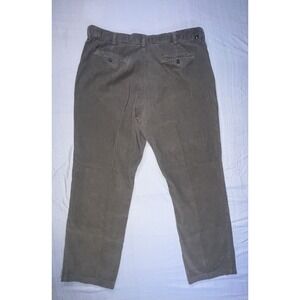 Chaps Corduroy Pants men's Flat Front 38w 32L Dark Brown Utility Pockets Nice Cp
